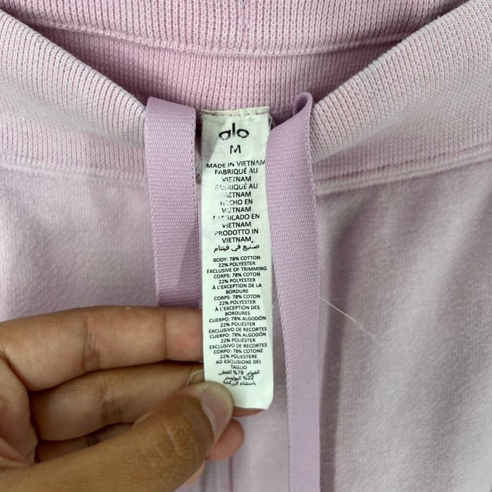 Alo High Waist Offline Straight Leg Sweatpants Pink Medium - Picture 7 of 11